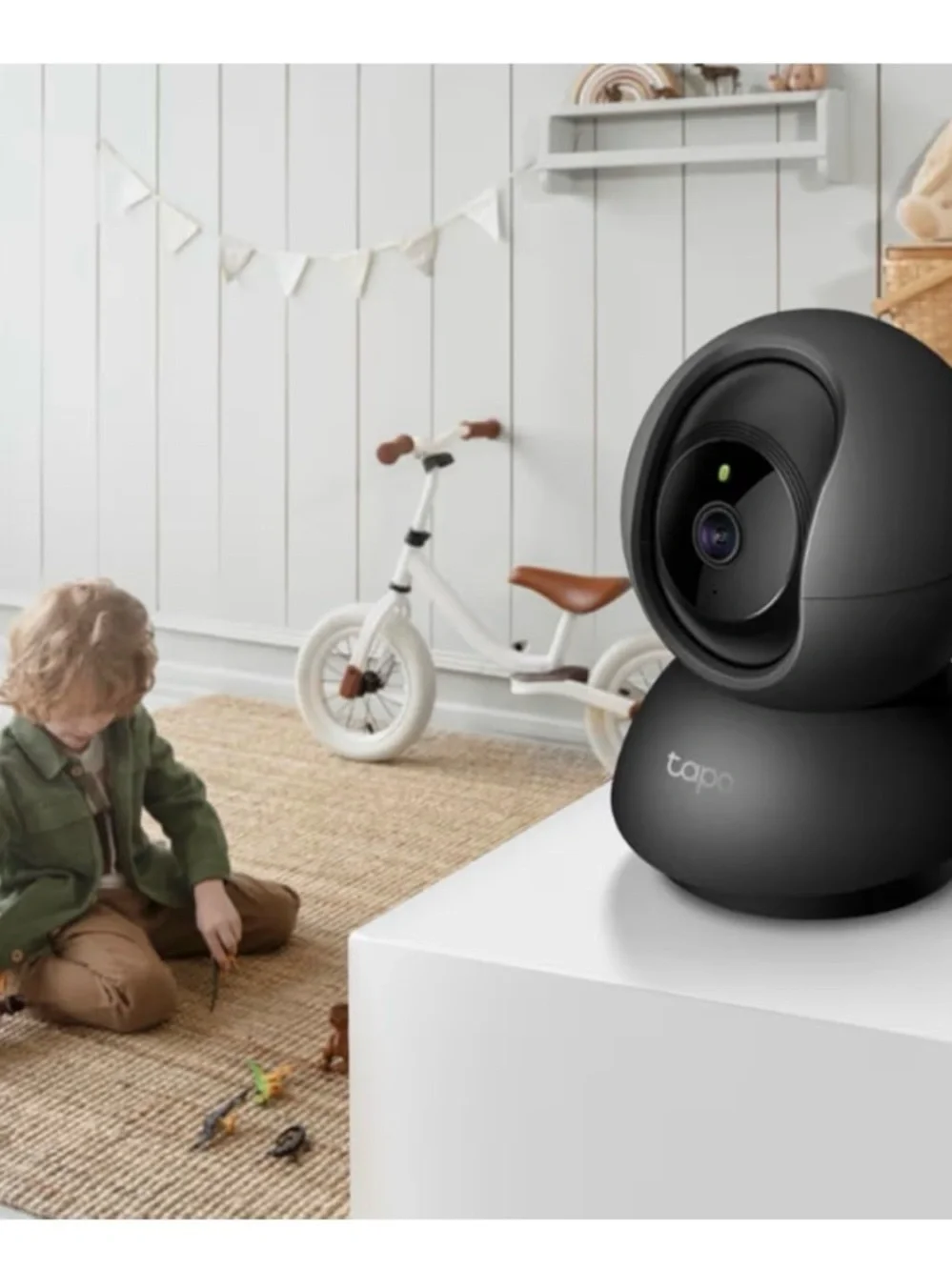 Tapo Pan/Tilt Home Security Wi‑Fi Camera — White